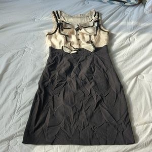 Size eight black and white work dress